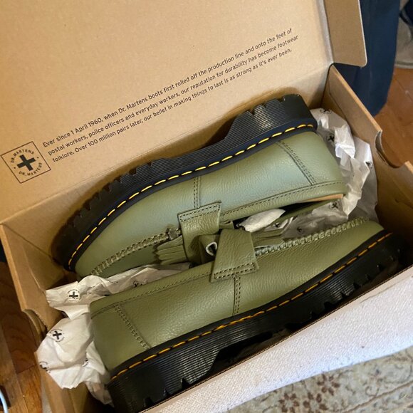 Dr Martens - Adrian Loafers - Muted Olive - Brand New - Picture 2 of 6